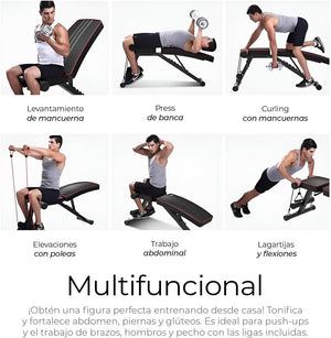 Banco Fitness Multiposición Raganet – Tu gimnasio en casa sin ocupar espacio