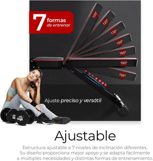 Banco Fitness Multiposición Raganet – Tu gimnasio en casa sin ocupar espacio