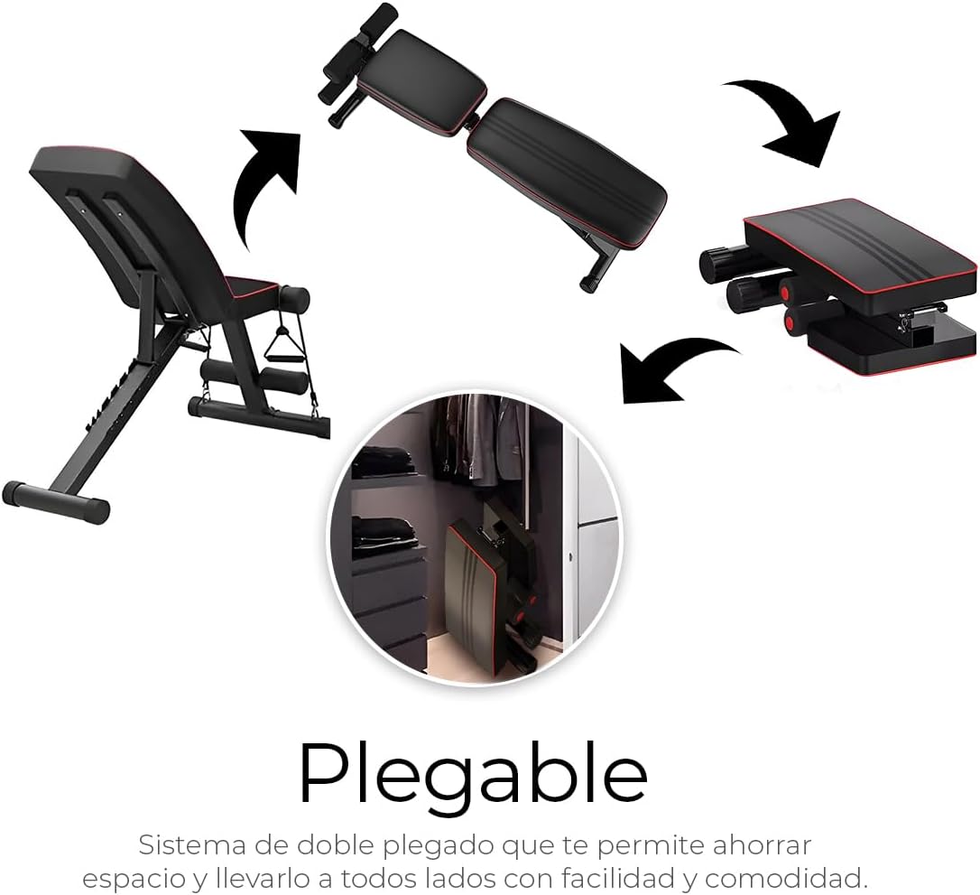 Banco Fitness Multiposición Raganet – Tu gimnasio en casa sin ocupar espacio