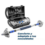 Kit de Mancuernas Ajustables de 20 kg con Barra y Discos