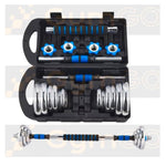 Kit de Mancuernas Ajustables de 20 kg con Barra y Discos