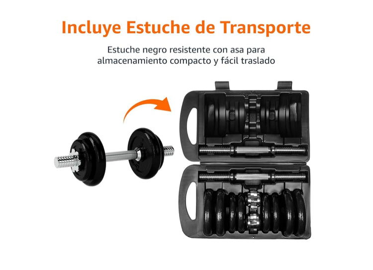 Mancuernas Ajustables Basics – ¡Entrena con potencia y versatilidad desde casa