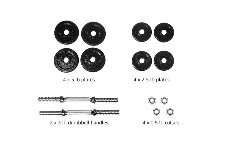 Mancuernas Ajustables Basics – ¡Entrena con potencia y versatilidad desde casa