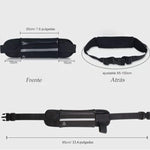 Cangurera deportiva DQST con bolsillos para auricular y llaves