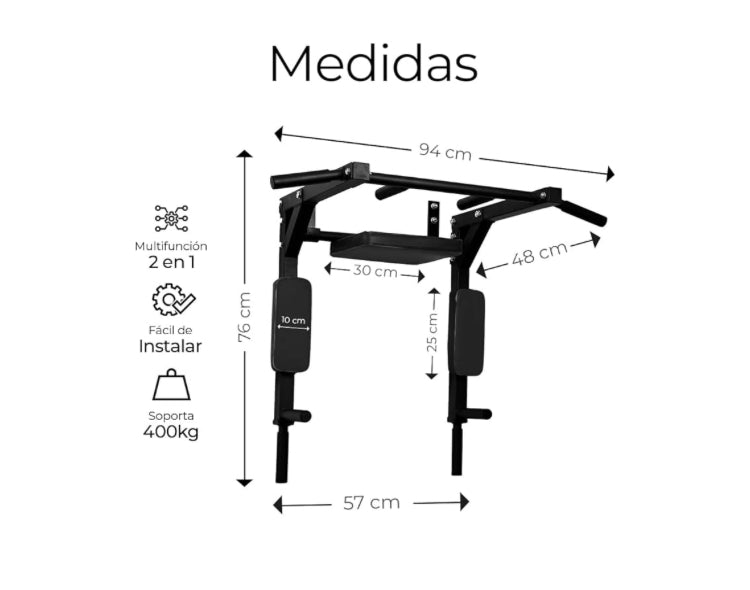 Home Gym Raganet – Barra de Dominadas 8-en-1