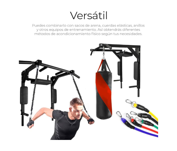 Home Gym Raganet – Barra de Dominadas 8-en-1