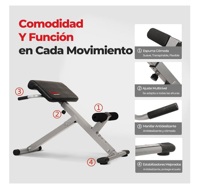 Silla de Hiperextensión / Roman Chair Sunny Health & Fitness